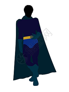 非裔美国超级英雄 I说明 Silhouette剪影漫画男生男性连环对手插图男人超能力恶棍图片