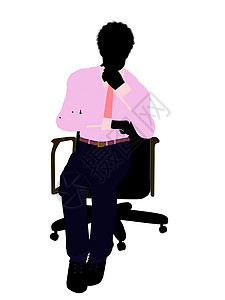 非裔美洲男性商业公司模拟周刊领带剪影控制导师指挥职业行政人员总局套装企业家图片
