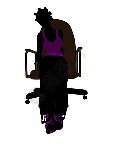 非裔美国人滑板机驾驶员坐在A座轮椅上男生滑板男人男性运动椅子插图剪影图片