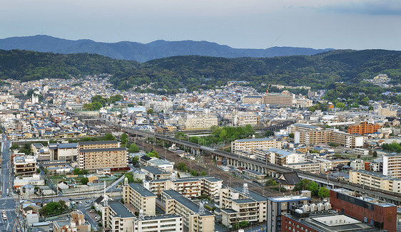 日本京都城日落夜景旅行街道风景地方旅游建筑学景观景点市中心图片