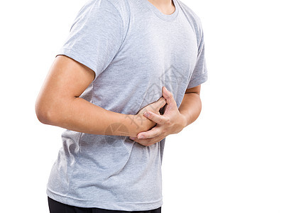 胃痛的男人 肚子疼的人腹部流感身体中毒成人感染药品鬼脸卫生营养图片