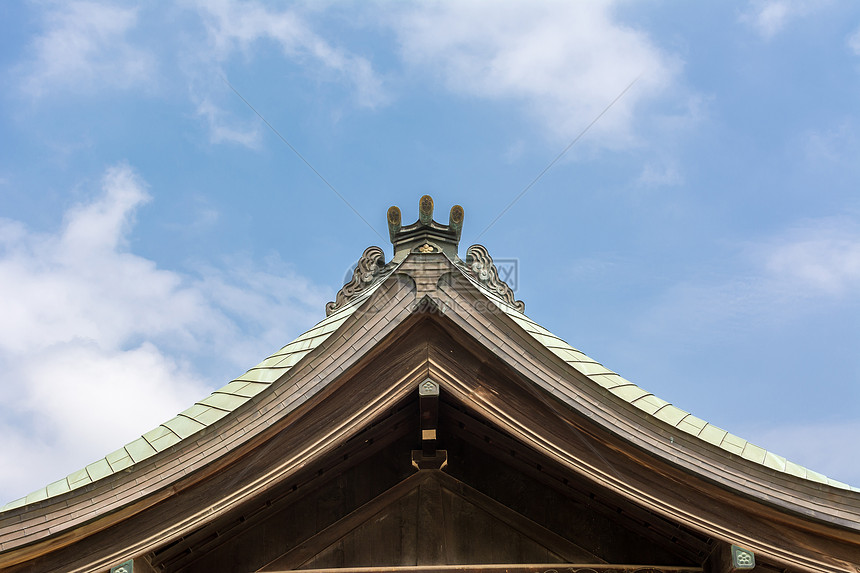 日本式屋顶天空天堂旅行宗教建筑学传统文化建筑艺术蓝色图片