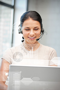 未来未来的女性求助热线接线员顾问工作数据库耳机职场创新全世界网络技术屏幕小工具高清图片素材