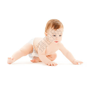 爬来爬去的好奇婴儿好奇心保健快乐男生儿子女孩尿布乐趣家庭卫生图片
