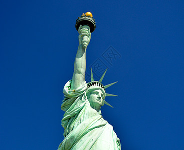 自由女神像  纽约市  53自由历史性历史国家自由女神地标火炬雕像背景图片