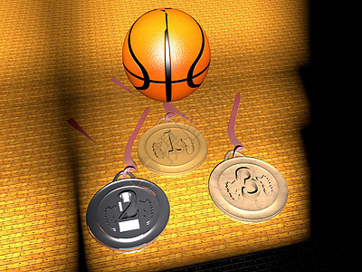 篮球和奖章优胜者金属庆典游戏篮子冠军杯子团队金子锦标赛图片