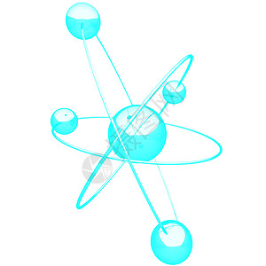 分子化学形状沟通数字蓝色插图原子颗粒绘画教育图片