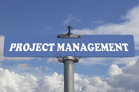 项目管理路标标志背景图片