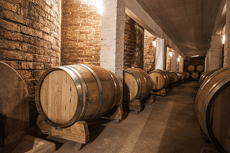 阿根廷门多萨省的葡萄酒桶图片