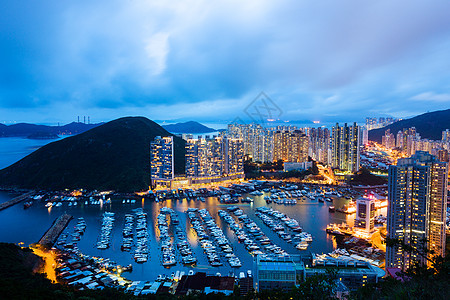 香港海港天空地标场景旅行商业公寓市中心台风办公室景观图片