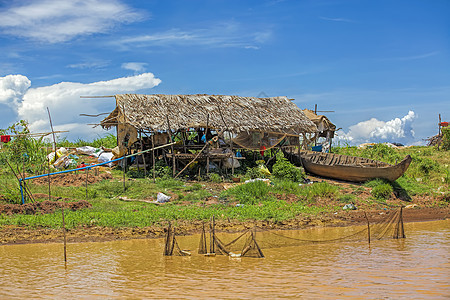 柬埔寨柬埔寨日常生活运输村庄文化天空传统国家第三世界房子贫困热带图片
