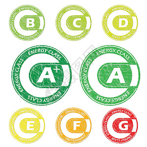 A+至G级能源等级邮票图片