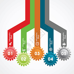 彩色齿轮选项横幅插图圆圈网页设计图表技术数据按钮小册子商务生长图片
