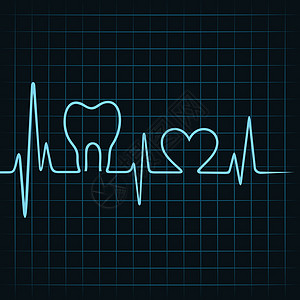 心跳使一个牙齿和心脏符号 储存量矢量图片