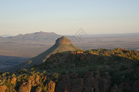 南非的荒漠谷南非蓝色风景公园摄像头网络国家岩石日落天空图片