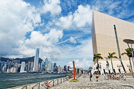 日间香港港港中心血管桅杆旗帜海洋建筑市中心旅行摩天大楼旅游图片