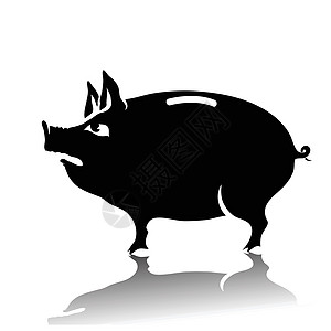猪头银行的轮廓图图片