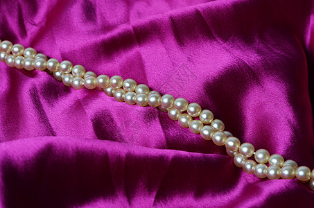 珍珠礼物粉色项链古董珠子宝石奢华织物材料纺织品图片