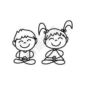 亲手画动画卡通快乐的孩子乐趣绘画微笑朋友孩子们铅笔男孩们艺术黑色草图图片