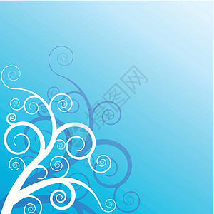 矢量蓝色背景丝绸艺术程式化装饰品墙纸边界奢华插图白色天空背景图片