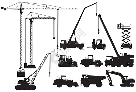 地球移动机械和起重机图片