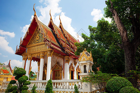 泰国寺宗教天空文化信仰雕塑中心旅行场景灯光佛教徒图片