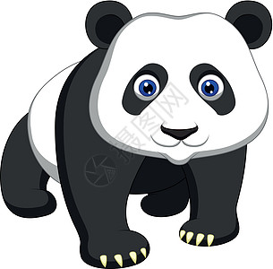 可爱熊猫卡通夹子卡通片哺乳动物爪子乐趣动物眼睛漫画绘画艺术图片