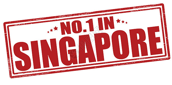 新加坡没有人在新加坡红色橡皮墨水星星白色数字矩形图片