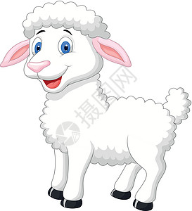 可爱羊漫画家畜婴儿动物棉布卡通片剪贴吉祥物幼兽农家院羊毛图片