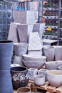 熔化和粘合陶瓷花盆存货培育工匠生产销售苗圃零售生长手工业植物图片