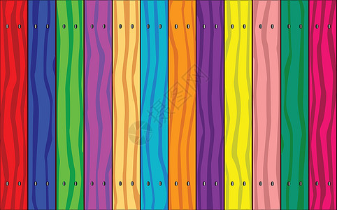 彩虹栅地面绘画颗粒状条纹彩虹粮食松树栅栏软木艺术背景图片