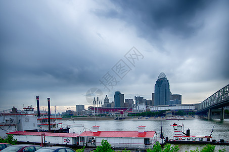 Cincinnati 天线 辛辛那提天线和历史Joh的图像河镇市中心景观结构办公室城市旅行全景场景建筑图片