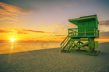 著名的迈阿密南海滩图片