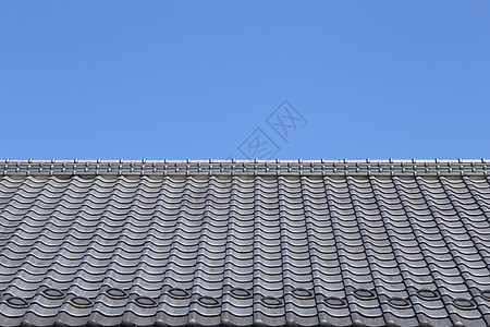 传统日本人的屋顶佛教徒房子天空建筑崇拜宗教文化寺庙蓝色制品图片