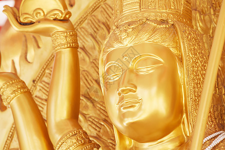 关燕 手一万只精神冥想女性女神雕像信仰文化雕塑传统佛教徒背景图片