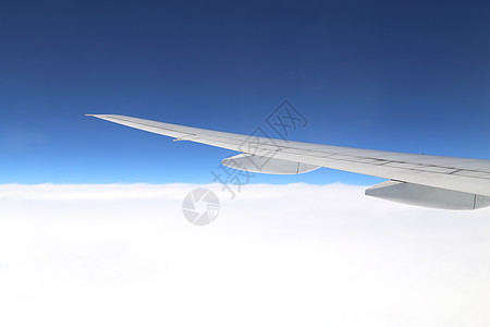 空中的飞机机翼蓝色旅游技术旅行喷射引擎翅膀天空航空公司航天背景图片
