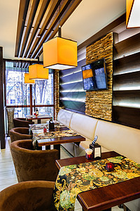 内地餐馆灯罩座位食堂咖啡店奢华小酒馆家具文化民众电视图片