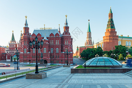 莫斯科市中心城市风景 历史博物馆的视图图片