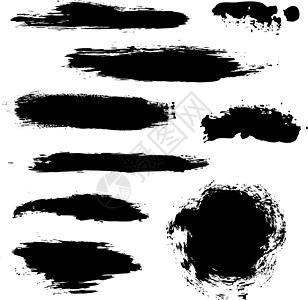 黑色斑点硒水滴飞溅横幅印迹涂鸦设计师墨水刷子墨迹液体图片
