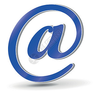 矢量邮件图标网络地址互联网按钮蓝色邮寄白色插图标志玻璃图片