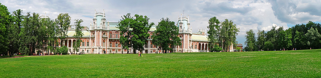 全景 莫斯科俄罗斯皇后凯瑟琳二世的宫殿地标建筑学历史历史性旅行文化旅游城堡艺术博物馆图片