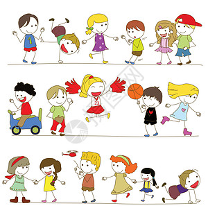 儿童漫画女孩艺术微笑直升机队长滑冰滚筒玩具男生活动图片