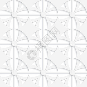 带分层的几何白色图案包装压花马赛克平铺圆圈蕾丝灰色织物阴影浮雕图片