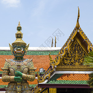 旅行概念 巨人 曼谷文化寺庙蓝色景观城市天空宗教佛塔日落地标图片