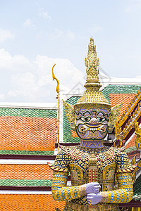 旅行概念 巨人 曼谷地标日落旅游天空建筑学城市蓝色文化宗教佛塔图片