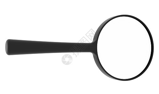 黑色放大镜玻璃乐器工具插图镜片光学审查尺度学习图片