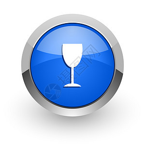 蓝色酒精蓝光网图标商业圆圈餐厅按钮酒吧香槟玻璃合金网络互联网图片