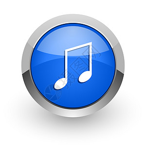 蓝蓝色音乐光彩的网络图标控制笔记歌曲互联网旋律商业音乐播放器播送按钮乐队图片