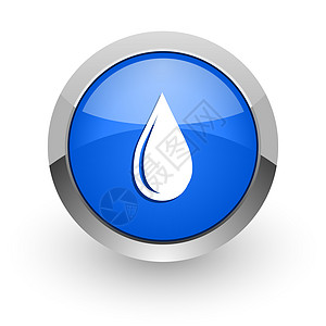 蓝蓝色的网络图标互联网合金按钮液体蓝色管道洗澡水力学生态气泡图片