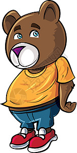 卡通可爱棕熊图片